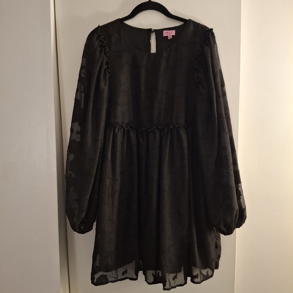 Miami For Francesca's Women's Black Lace Baby Doll Dress